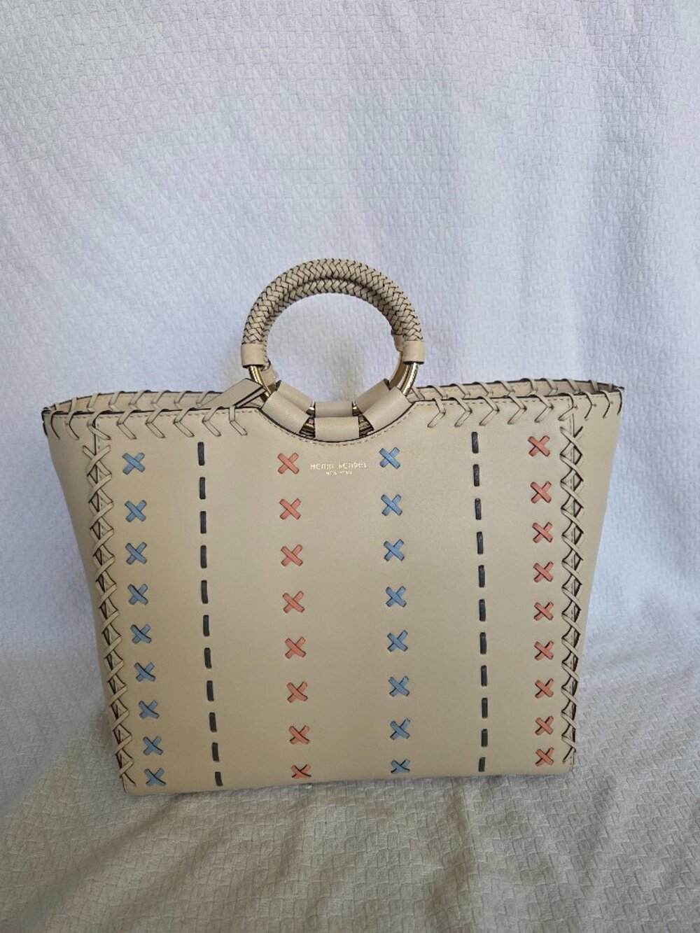 NEW Henri Bendel Marquis Stitched Tote Handbag
